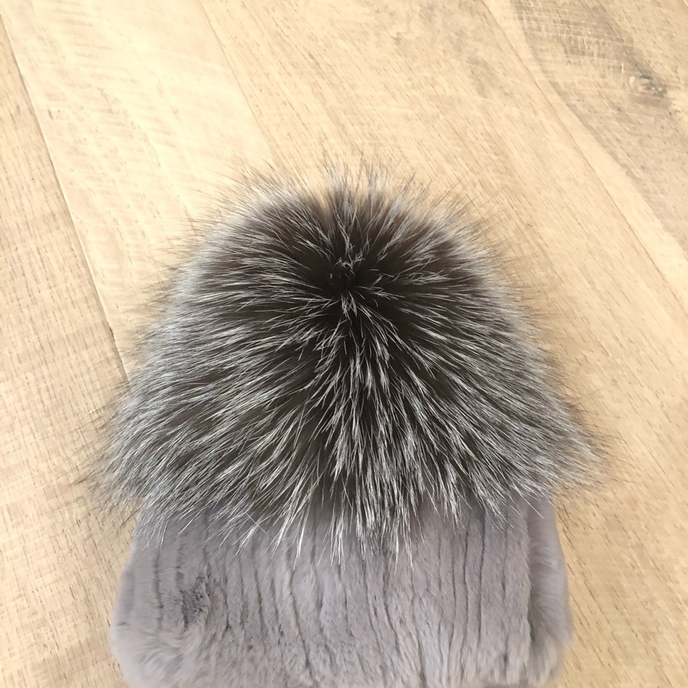 Unique Rabbit and fox Fur hat - Picture 2 of 5